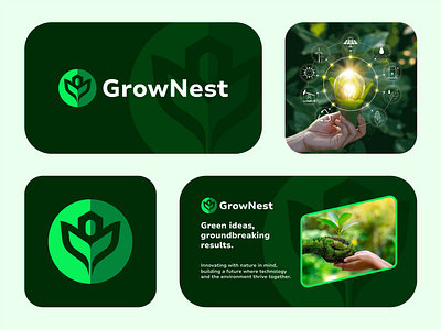 Nature + Innova Logo & Brand Identity Design (Unused – For Sale) brand identity branding ecoinnovation ecologo greentechlogo growth logo innovation innovativenature leaf logo logo logo creation logo design logofolio nature logo natureinnovation natureinspired sustainabledesign vector logo