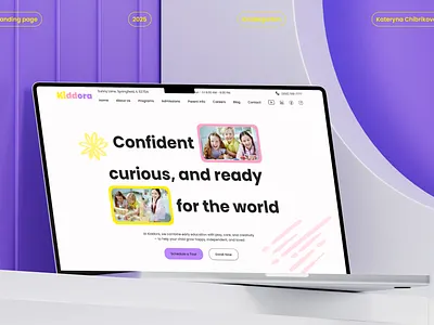 Landing for a Private Kindergarten designer figma landing landing page ui uiux uiux design ux webdesign webdesigner