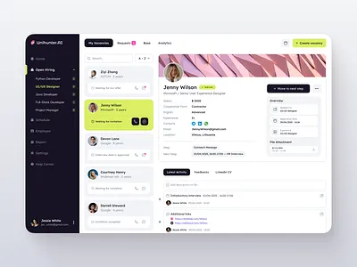 Recruitment Web App app design design concept figma hr tech product design recruitment ui ui design ux ux design web app web app design