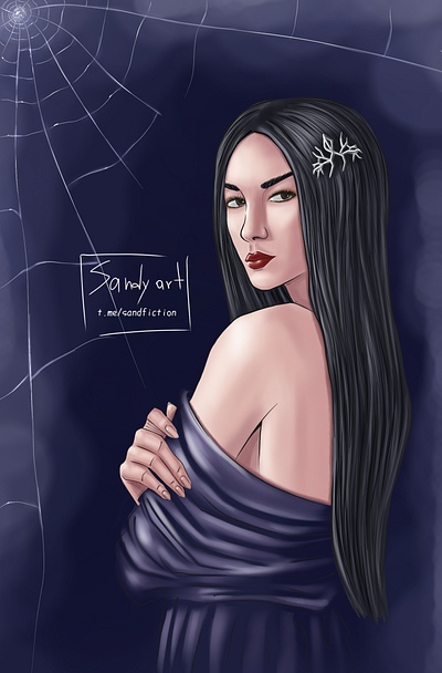 Before the Web Tightens (fan-art) digital art fan art fashion illustration visual novels