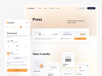 Localcoin atm bitcoin blockchain crypto defi finance ui ux website