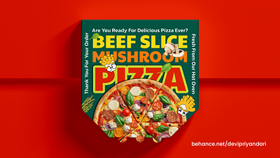 Pizza Box Pakcaging Design bold box fast food graphic design illustrative minimalist modern packaging packaging design pizza product packaging