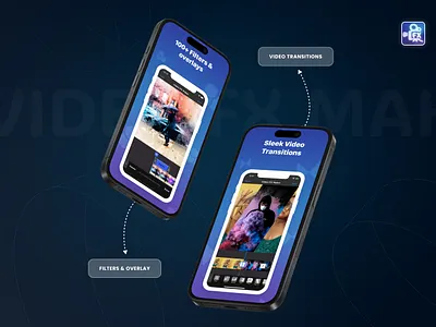 VIDEO FX Maker Mobile Application 3d animation app branding design graphic design illustration logo motion graphics typography ui ux vector