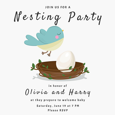 Vector illustration for Nesting Party flyer invitation flyer graphic design illustration nesting party nvitation card vector