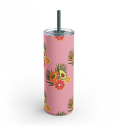 Tropical pattern avocado design exotic grapefruit graphic design lemon papaya tropical pattern vector