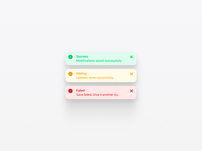 Clean & Minimal Alert Cards UI Design ui