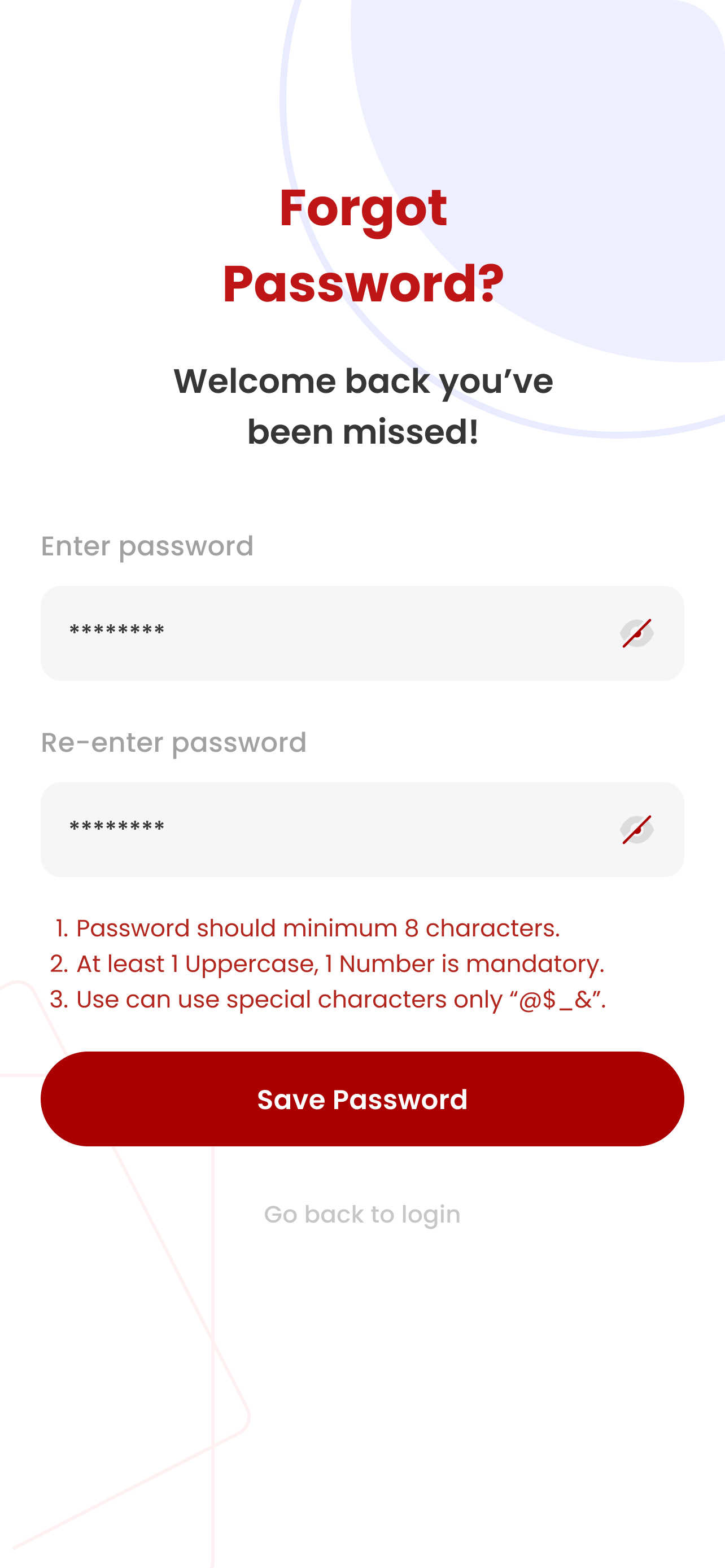 Example of Mobile App UI Design For Android & I Os
