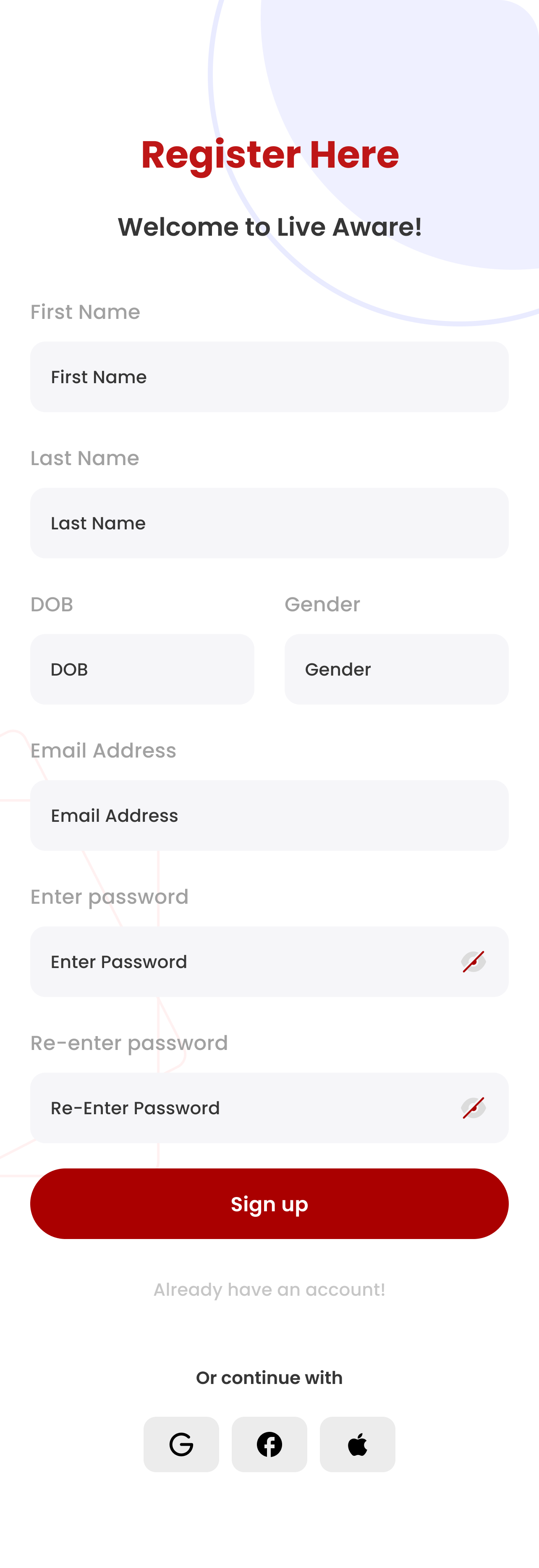 Example of Mobile App UI Design For Android & I Os
