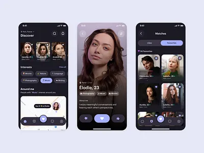 Dating App app design dating app mobile app mobile design product design ui user experience ux