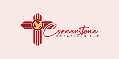 CONERSTONE CREATIONS LLC. LOGO WITH ZIA CROSS branding creative builder graphic design logo
