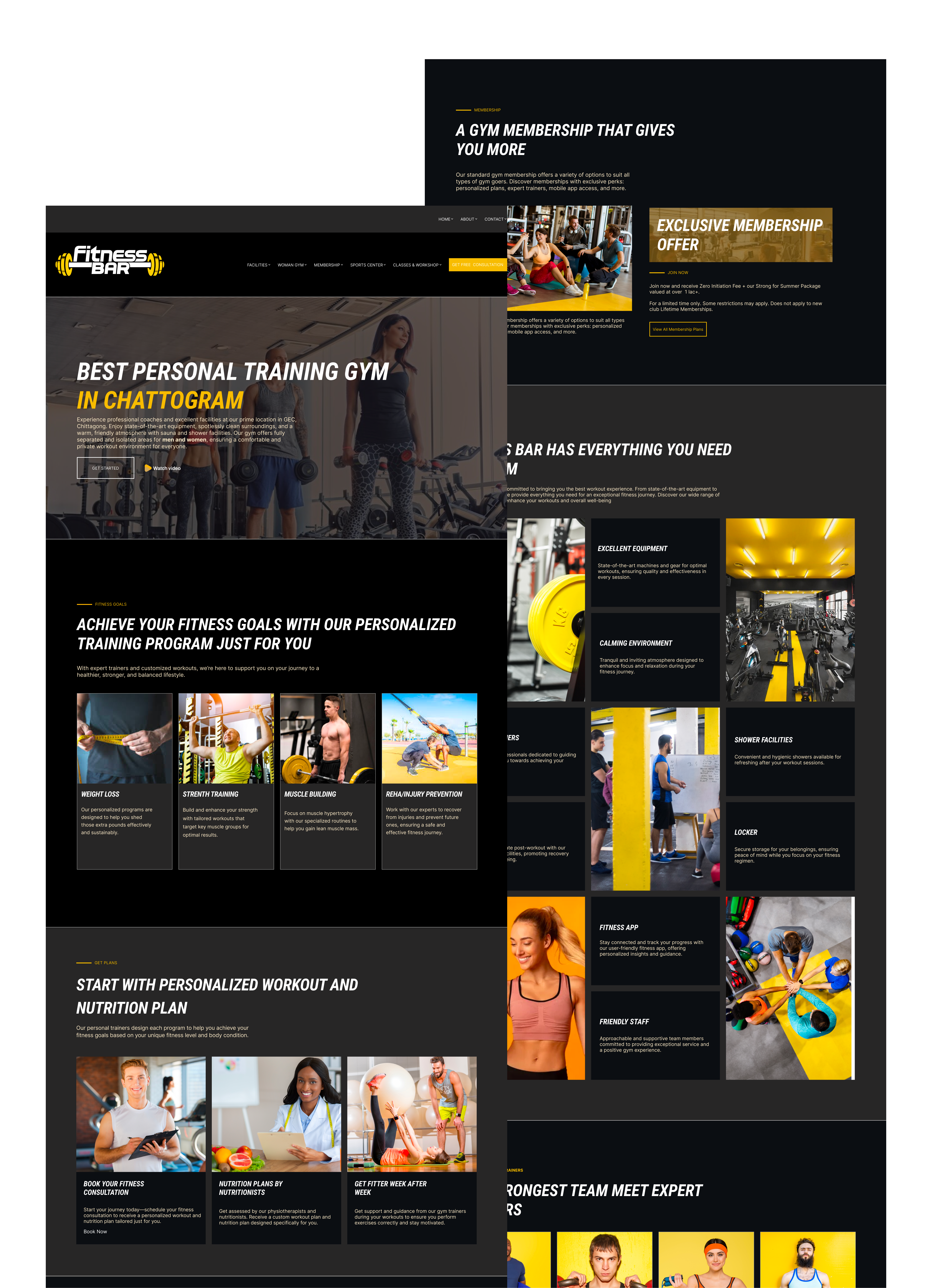 Fitness Website Project about us pages aerobics pages classes workshop pages contact us pages facilities pages fitness website home pages membership pages sports center pages ui web design women gym pages yoga pages zumba pages