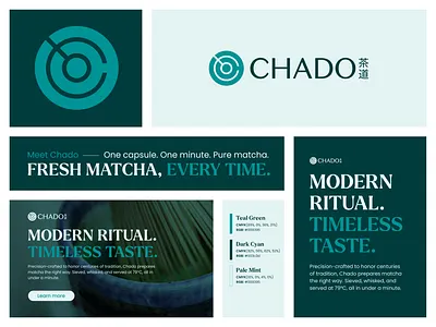 Chado Brand Identity Design branding c ceremony chado china espresso japan ladle logo logodesign logodesigner machine matcha singapore symbol tea tech technology tradition water