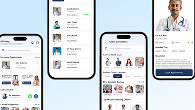 Online Doctor's Consultation App app ui ux