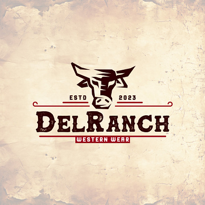 DelRanch Western Wear brand designer branding graphic designer logo logo designer logo ideas logo maker logos ranch ranch logo rancho retro logo vintage vintage design vintage logo western western logo western wear