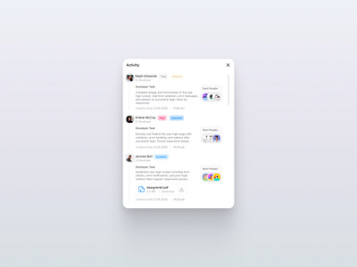 Activiy Card Uı ui
