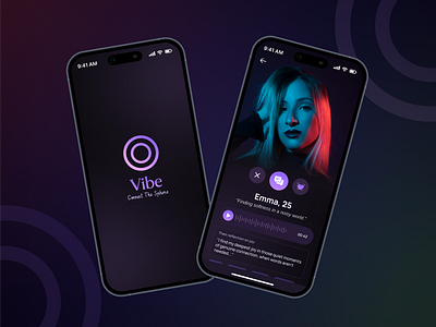 “Vibe — A Dating App Designed for Real Connection” dating figma minimal tinder uiux