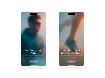 Running App Onboarding aiassisteddesign appinterface cinematicui darkmodeui designexploration dreamyui dribbbleweeklywarmup fitnessapp gpt4o healthtracker interfaceinspiration minimalui mobileappdesign motiondesign onboarding productdesign runningapp sportsapp useronboarding uxuidesign
