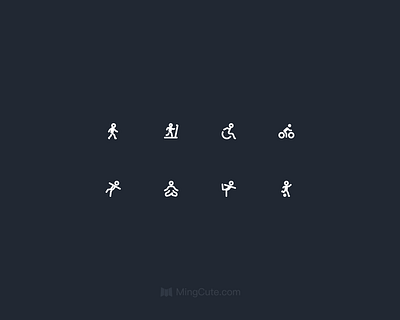 Sports icons 3 exercise fitness icon pack icon set icons mingcute sports ui warmup