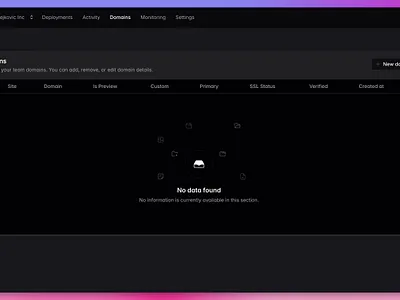 Empty state table table empty ui