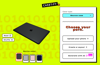 Casetify - 8bit ideas branding design ui ux web