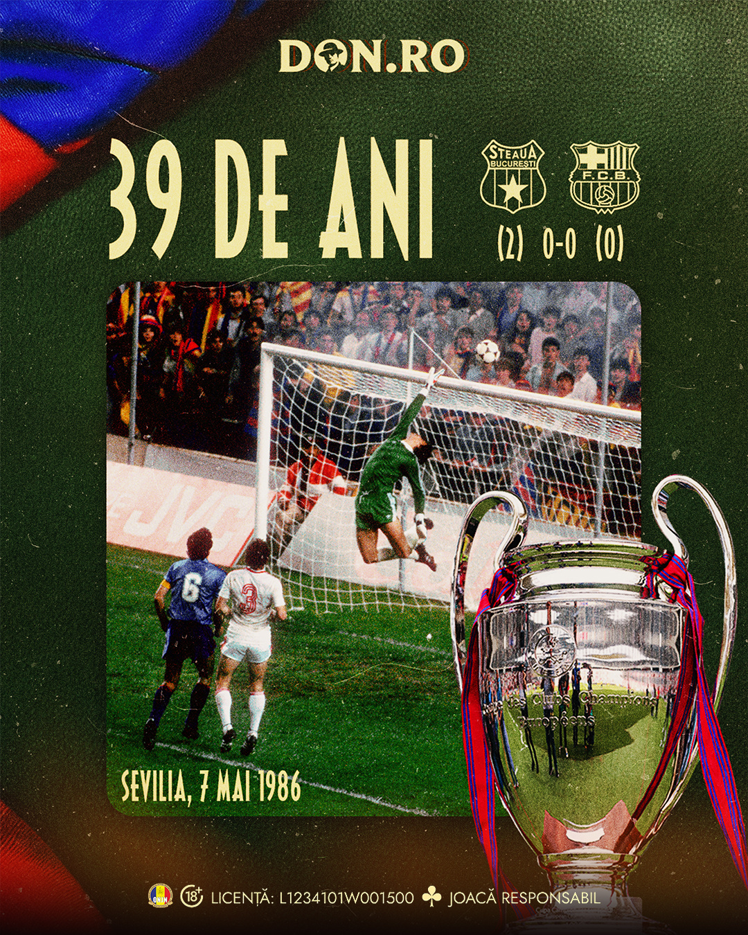 Steaua European Champions design barcelona bucharest champions league duckadam figma final football graphic design instagram post romania seville spain steaua steaua bucuresti ucl uefa