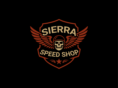 Speed animation branding emblem graphic design harley harleydavidson identity logo motorcycle skull wings