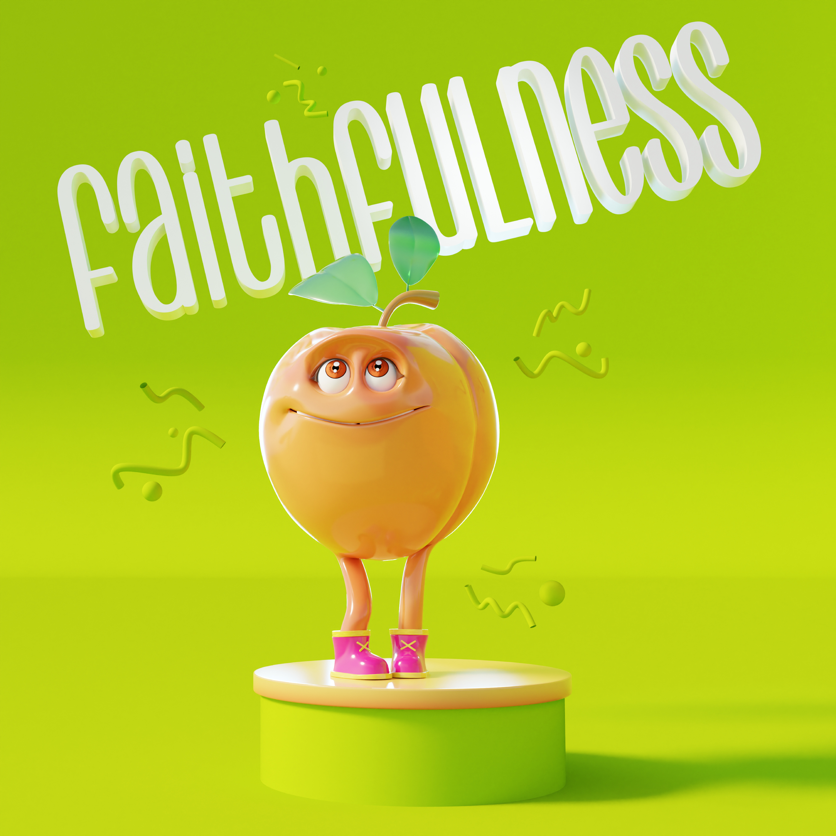 Faithfulness/Fruits of the Spirit 3d animation bible branding cartoon character design characterdesign design fruits funny gamedesign illustration ui