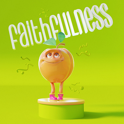 Faithfulness/Fruits of the Spirit 3d animation bible branding cartoon character design characterdesign design fruits funny gamedesign illustration ui