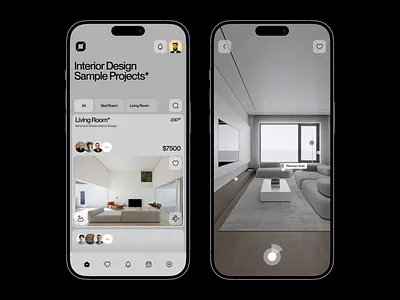 Onchu — UI/UX Design for Interior Agency Mobile App creative app ui design inspiration figma home decor app home design app interaction design interior agency app interior booking app interior design app interior ux mobile app mobile app design modern ui product design room planner app smart interior app uiux design user interface visual design waxyweb