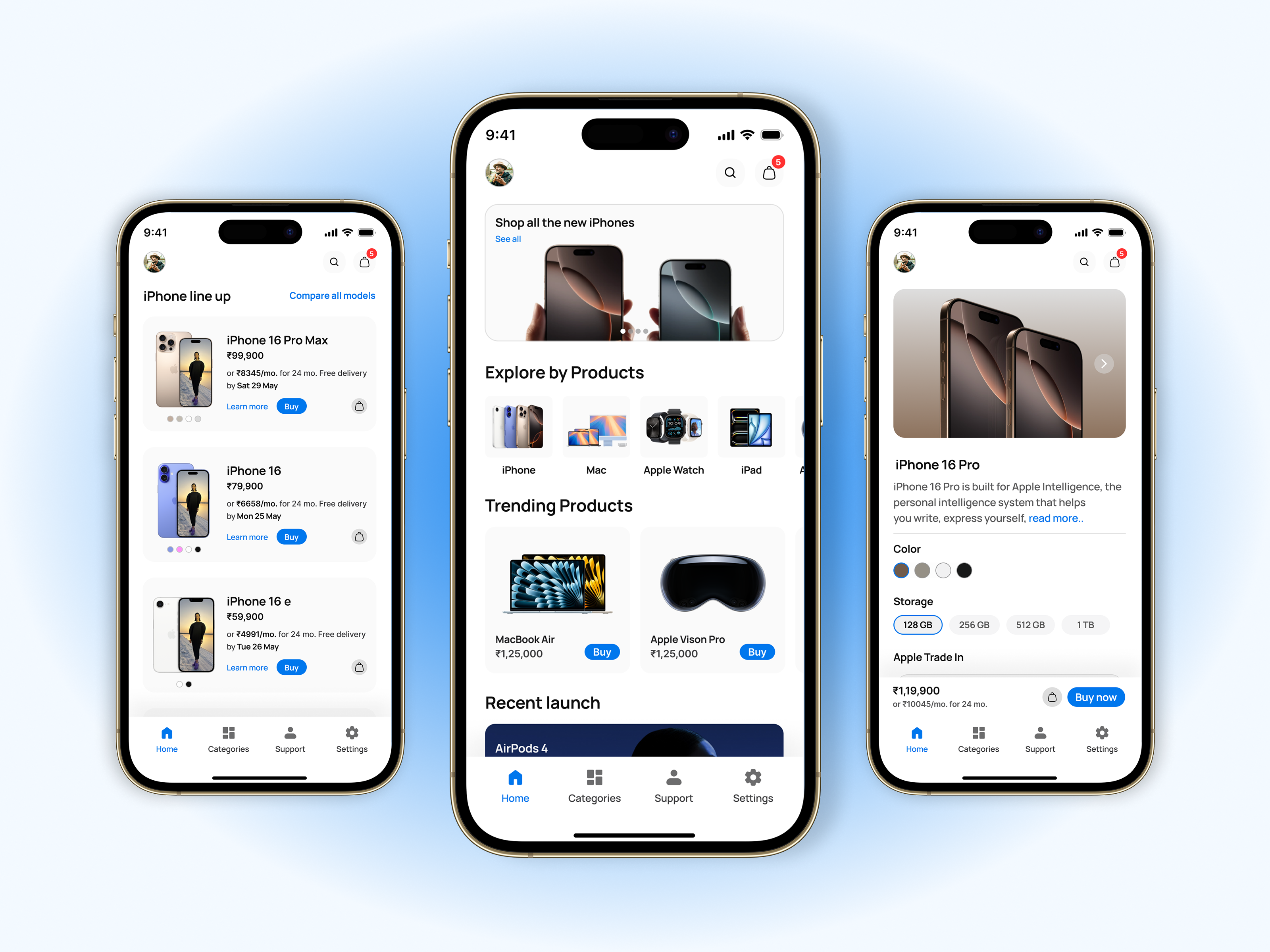 Apple shopping app – Clean & Minimal mobile UI apple apple app apple mobile app ecommerce figmadesign minimalui mobile app ui uiconcept uidesign uxuidesign