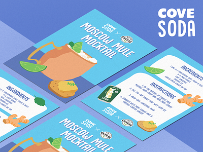 Menu Design for Soda Brand cocktail cpg food illustration menu print soda