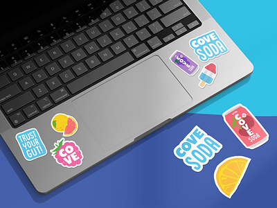 Sticker design for Soda Brand beverage cpg food illustration soda sticker