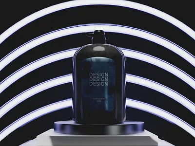 Bottle mock up tablet display