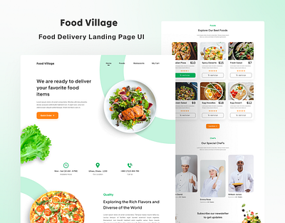 Food Delivery Landing Page UI Design food delivery food delivery app food delivery landing page food delivery website food ordering food ordering app food ordering website landing page landing page design restaurant app restaurant landing page website design