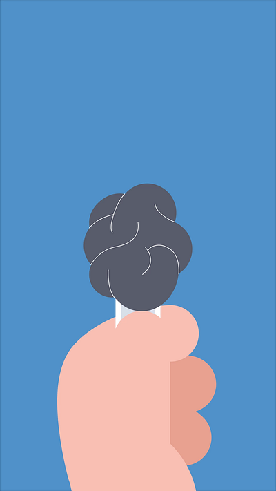 Squishy brain 2danimation aftereffect animation brain branding design finger fun graphic design illustration motion graphics vector