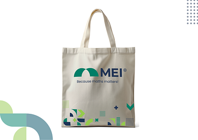 MEI branded tote bag branding design graphic design illustration logo vector