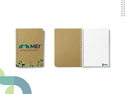 MEI branded notebook branding design graphic design illustration logo vector
