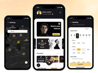 Barber and Beauty Salon Mobile App app app concept app design appointmentbookingapp beautytech design dribbbledesign dribbbleshots groomingapp haircaretech hairhubapp hairhubux hairsalonapp salonappdesign selfcareapp ui ux