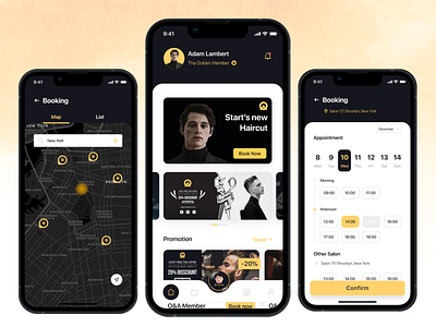 Barber and Beauty Salon Mobile App app app concept app design appointmentbookingapp beautytech design dribbbledesign dribbbleshots groomingapp haircaretech hairhubapp hairhubux hairsalonapp salonappdesign selfcareapp ui ux
