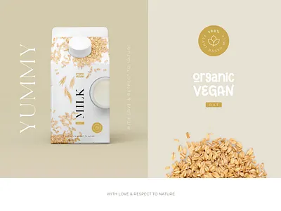 Organic Vegan branding design graphic design logo milk packaging packagingdesign vegan