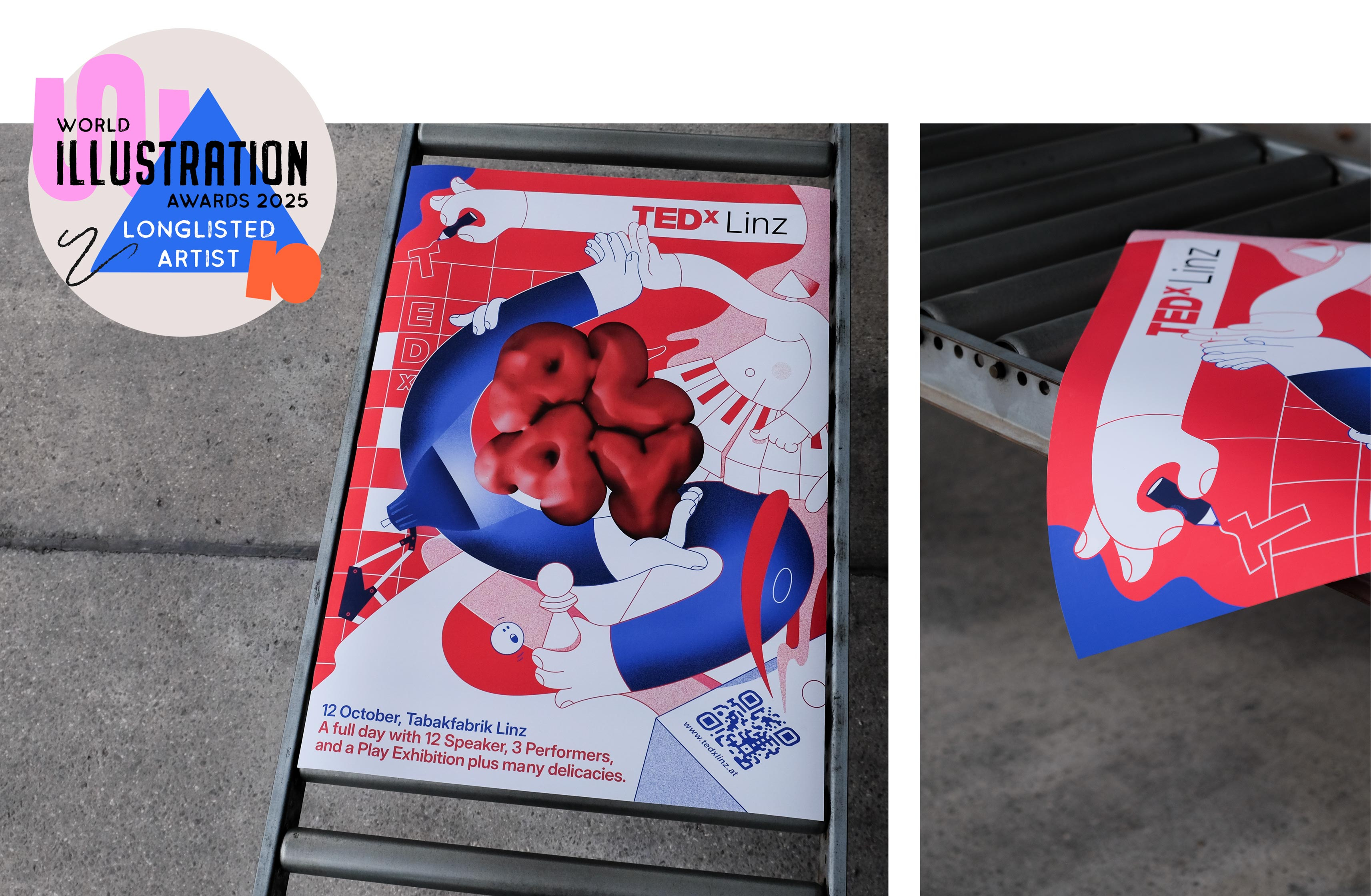 Longlisted Artist at #WIA2025 3dobject adobeillustrator advertisingillustration conferenceillustration digitalillustration eventillustration longlisted madewithadobe mixedmedia play tedxconference wia2025 worldillustrationawards