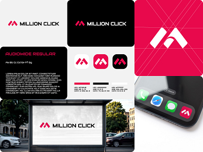 Logo for Million Click agency branding business creative design logo logos mockup modern simple