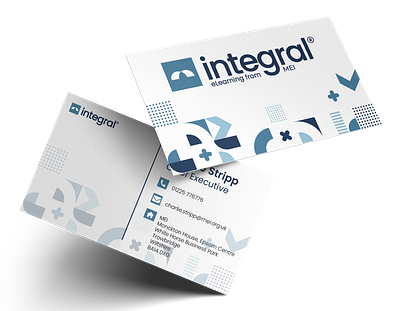 Integral branded business cards branding design graphic design illustration typography vector