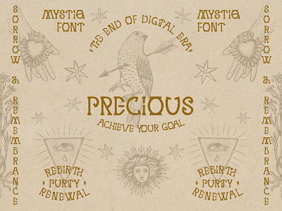 Mystiq display font alchemy branding design display engrave engraving esoteric fat hamster font graphic design hand drawn illustration mysticism mystiq occult serif tattoo type typeface vector