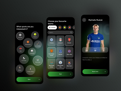 Mobile App - Sporting events 3d animation app app design app interface best ui branding design graphic design illustration mobile mobile ui modern app ui modern ui motion graphics sport ui ui ux ui ux design ux
