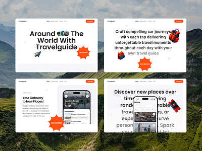 Smart Travel Planner Mobile App - Landing Page Design app booking branding creative landing landingpage minimalism mobapp mobile mobileapp planing planner planning travel travelui trip ux vacation webdesign website