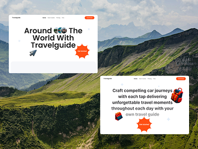 Landing Page for Travel Mobile Application app landingpage mobile mobileapp ui ux webdesign website