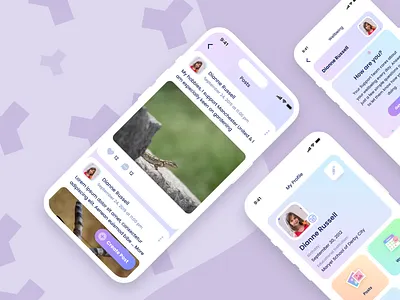 Social – Posts, Profile branding design experience illustration light logo simple sketch ui ux