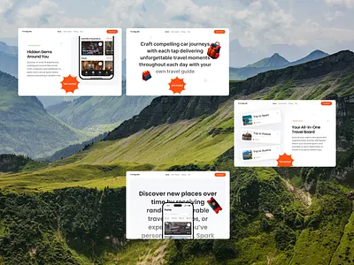 Landing Page for Travel Mobile Application app figma mobile mobileapp panding travel ui ux website