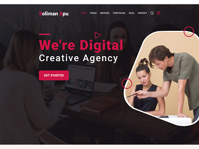 We're Digital Creative Agency graphic design landing page ui ux website design were digital creative agency